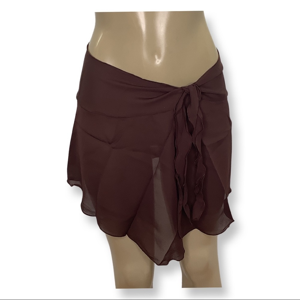 Zuliana Brown Sarong Skirt. New With Tags. Made in USA